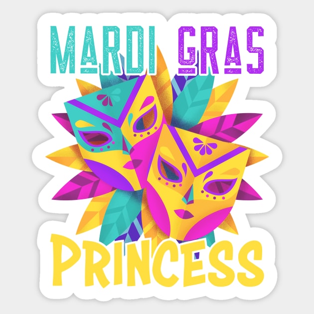 Family Matching Mardi Gras Princess Carnival Costume Sticker by star trek fanart and more